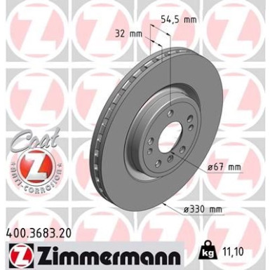 15 481 099 Bremsscheibe VA 400.3683.20 15 481 099 Bremsscheibe VA 400.3683.20