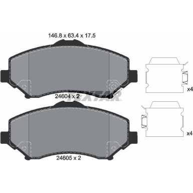 Bremsbelagsatz Jeep P. Wrangler 07-/Dodge Journey/Nitro 2460402 Bremsbelagsatz Jeep P. Wrangler 07-/Dodge Journey/Nitro 2460402