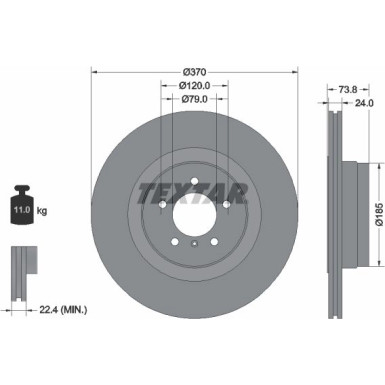 Bremsscheibe Bmw T. E65/E66 745D/760I 370Mm 92155203 Bremsscheibe Bmw T. E65/E66 745D/760I 370Mm 92155203