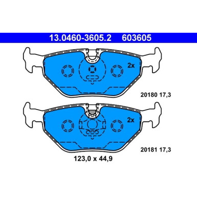 Bremsbelagsatz Bmw T. E46 98-/E85 Z4 03-/Rover 75 13.0460-3605.2