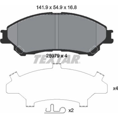 Bremsbelagsatz Suzuki P. Sx4/Vitara 1.6 13 2597901 Bremsbelagsatz Suzuki P. Sx4/Vitara 1.6 13 2597901