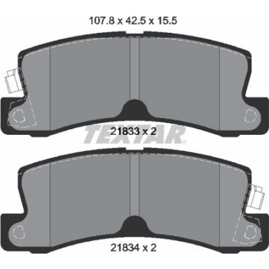 Bremsbelagsatz Toyota T. Avensis 97-01/Corolla E11 -01/Camry 01 2183301 Bremsbelagsatz Toyota T. Avensis 97-01/Corolla E11 -01/Camry 01 2183301