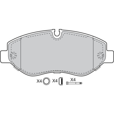 VALEO Bremsbeläge 598882
