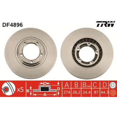 80 481 027 Bremsscheibe VA DF4896 80 481 027 Bremsscheibe VA DF4896