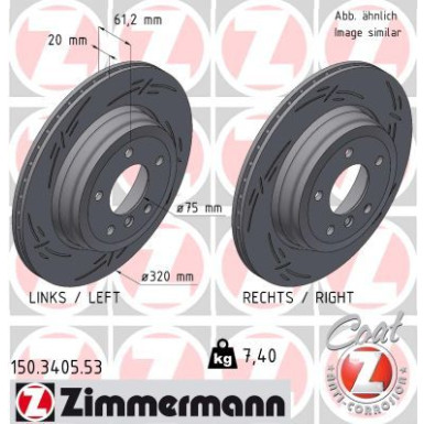 ZIMMERMANN Bremsscheibe 150.3405.53 BLACK Z ZIMMERMANN Bremsscheibe 150.3405.53 BLACK Z