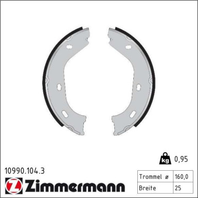 ZIMMERMANN Bremsbacken 10990.104.3 ZIMMERMANN Bremsbacken 10990.104.3