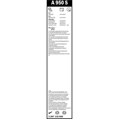 Bosch Scheibenwischer Aerotwin A950S 3397118950 Bosch Scheibenwischer Aerotwin A950S 3397118950