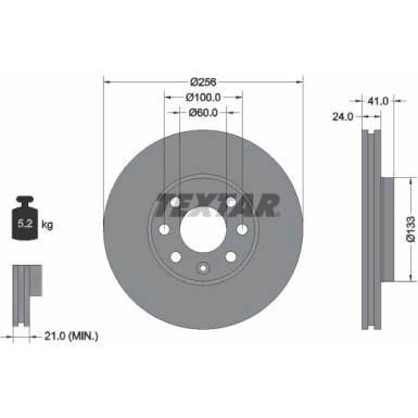 Bremsscheibe Opel P. Astra G PRO 92091803