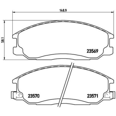 BREMBO Bremsklötze VA HYUNDAI,SSANG YONG PRIME LINE P 30 013