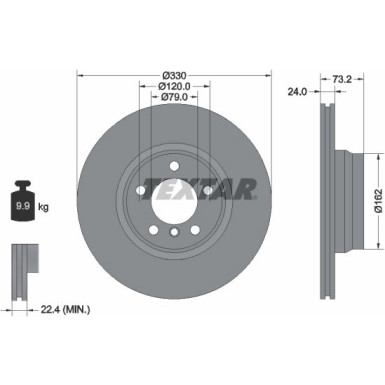 Bremsscheibe Bmw S. 2/3/4 2.0-3.0 11 PRO+ 92242005