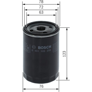 Ölfilter CHRYSLER,DODGE,JEEP 0 451 103 258 Ölfilter CHRYSLER,DODGE,JEEP 0 451 103 258