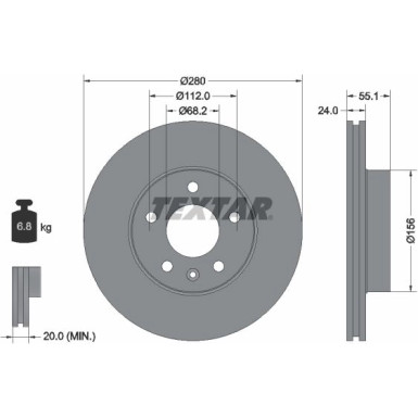 Bremsscheibe Vw P. T4 1.9-2.5 Tdi 96-03 PRO+ 92083805
