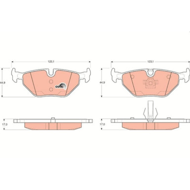 Bremsklötze HA BMW E36,E46,Z4 90 COTEC GDB1344