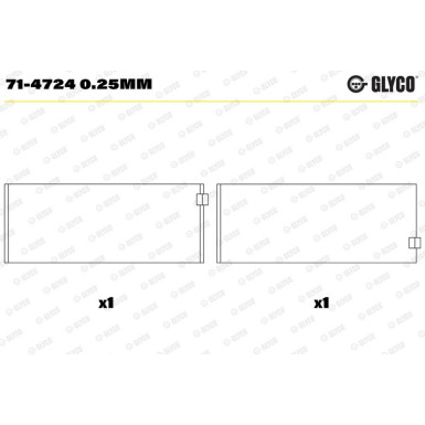 GLYCO Pleuellager 71-4724 0.25MM GLYCO Pleuellager 71-4724 0.25MM