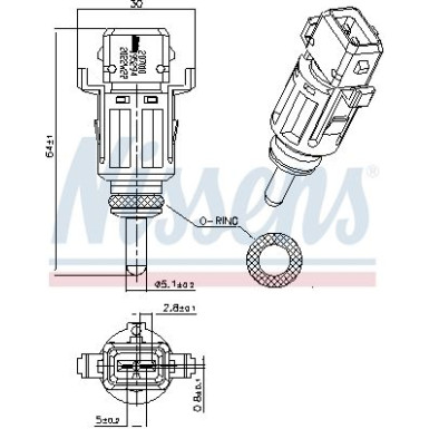 NISSENS Sensor, Kühlmitteltemperatur 207010 FIRST FIT