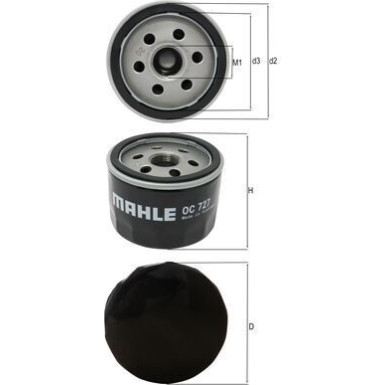 MAHLE Ölfilter OC 727 MAHLE Ölfilter OC 727
