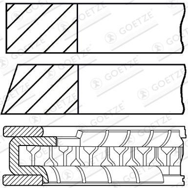 GOETZE ENGINE Kolbenring 08-102700-00