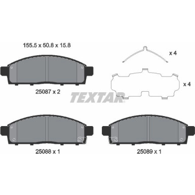 Bremsbelagsatz Mitsubishi P. L 200 2.4 Di-D 4Wd 14 2508703 Bremsbelagsatz Mitsubishi P. L 200 2.4 Di-D 4Wd 14 2508703