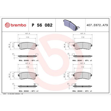 BREMBO Bremsklötze HA P 56 082