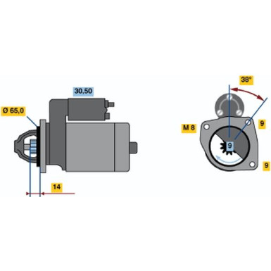 Starter 0 986 017 030 Starter 0 986 017 030