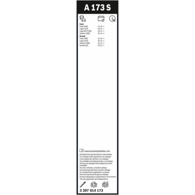 Bosch Scheibenwischer Aerotwin A173S BOSCH Aero Twin 3397014173 Bosch Scheibenwischer Aerotwin A173S BOSCH Aero Twin 3397014173