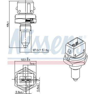 NISSENS Sensor, Kühlmitteltemperatur 207088 FIRST FIT