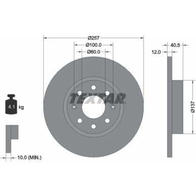 Bremsscheibe Fiat P. Grande Punto/Corsa D 06- 1.0 92164603 Bremsscheibe Fiat P. Grande Punto/Corsa D 06- 1.0 92164603