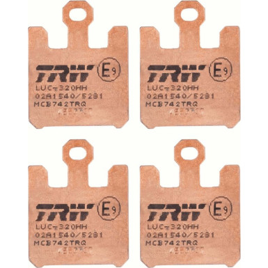 Bremsklötze TRW Motorrad Sinter Track Racing MCB742TRQ Bremsklötze TRW Motorrad Sinter Track Racing MCB742TRQ