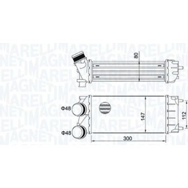 MAGNETI MARELLI Ladeluftkühler 351319204920 MAGNETI MARELLI Ladeluftkühler 351319204920