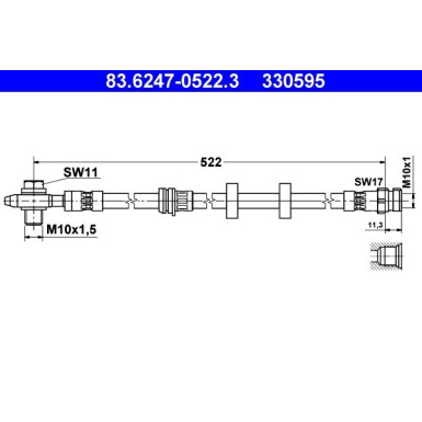 Bremsschlauch 83.6247-0522.3