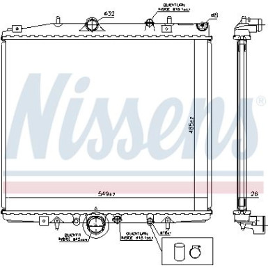 Wasserkühler PKW 63695A Wasserkühler PKW 63695A