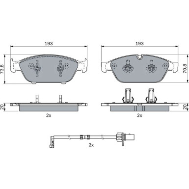Bremsklötze AUDI A6, A7, A8 10-18 0 986 494 987 Bremsklötze AUDI A6, A7, A8 10-18 0 986 494 987