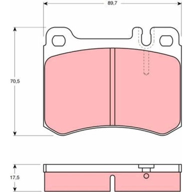 Bremsbelagsatz Db P. R107 300-500 GDB929