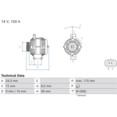 Lichtmaschine 0 986 085 110 Lichtmaschine 0 986 085 110