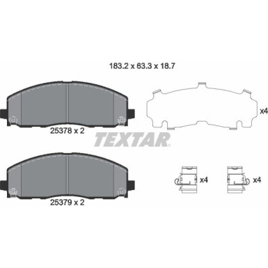Bremsbelagsatz Chrysler P. Grand Voyager 12 2537801 Bremsbelagsatz Chrysler P. Grand Voyager 12 2537801