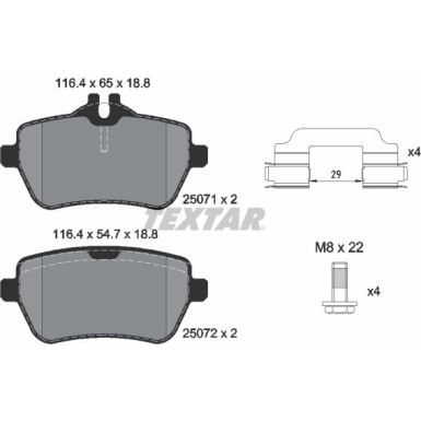 Bremsbelagsatz Db T. W222/C217 12 2507103 Bremsbelagsatz Db T. W222/C217 12 2507103