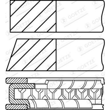 GOETZE ENGINE Kolbenringsatz 08-116107-00 GOETZE ENGINE Kolbenringsatz 08-116107-00