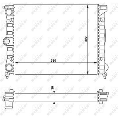 Kühler, Motorkühlung 58696 Kühler, Motorkühlung 58696