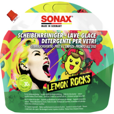 Sonax Scheibenreiniger Fertigmischung Lemon Rocks 3L Scheibenreiniger gebrauchsfertig Lemon Rocks 01604410