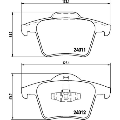 BREMBO Bremsklötze HA P 86 019 BREMBO Bremsklötze HA P 86 019