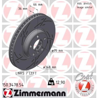 ZIMMERMANN Bremsscheibe 150.3478.54 BLACK Z ZIMMERMANN Bremsscheibe 150.3478.54 BLACK Z