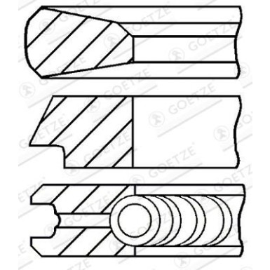 GOETZE ENGINE Kolbenring 08-429200-00 Goetze Diamond Coated® GOETZE ENGINE Kolbenring 08-429200-00 Goetze Diamond Coated®