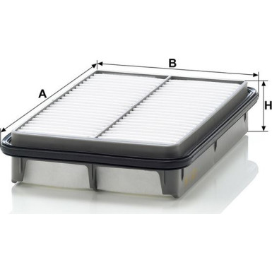 Mann & Hummel Luftfilter PKW HYUNDAI Santa Fe C 2632/1