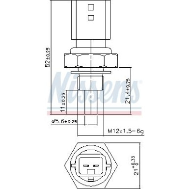 NISSENS Sensor, Kühlmitteltemperatur 207022