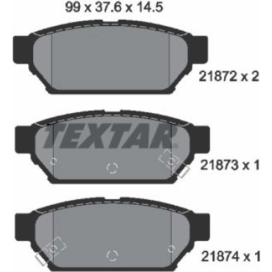 Bremsbelagsatz Mitsubishi T. Carisma 95-06 2187202 Bremsbelagsatz Mitsubishi T. Carisma 95-06 2187202