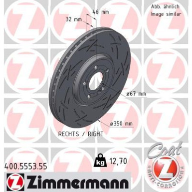 ZIMMERMANN Bremsscheibe 400.5553.55 BLACK Z