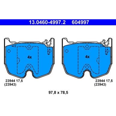 Bremsbelagsatz Db P. W211/W220/R230 Amg 02-12 13.0460-4997.2