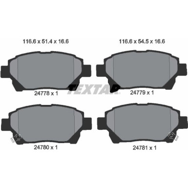 Bremsbelagsatz Toyota P. Iq 1.0-1.4 D-4D 09 2477801 Bremsbelagsatz Toyota P. Iq 1.0-1.4 D-4D 09 2477801