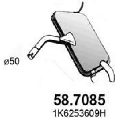 Endschalldämpfer VW Golf,Golf Plus 03 58.7085
