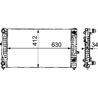 Kühler, Motorkühlung CR 132 000S